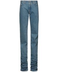 The Attico - Donna Jeans Dritti Extra Lunghi Vita Media - Lyst