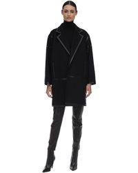 Max Mara Virgin Wool Blend Coat - Black
