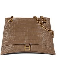 Balenciaga - Medium Crush Embossed Leather Chain Bag - Lyst