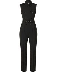 Combinaison Synthétique Burberry en coloris Noir Femme Vêtements Combinaisons Combinaisons longues 