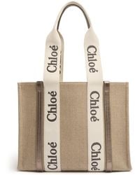 Chloé - Medium Tote Aus Canvas "woody" - Lyst