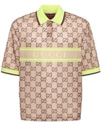 Gucci - Logo Tech & Mesh Polo Shirt - Lyst
