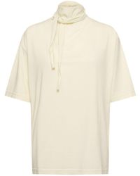 Lemaire - Camiseta de algodón con bufanda - Lyst