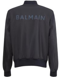 Balmain - Logo Zipped Nylon Bomber Jacket - Lyst
