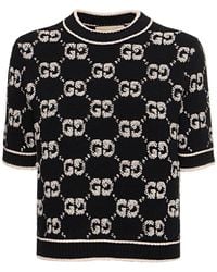 Gucci - GG Jacquard Wool Boucle Top - Lyst