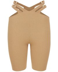 Dion Lee Rib Knit Shorts - Natural