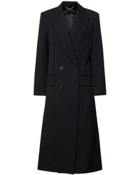 Victoria Beckham - Tailored Wool Blend Long Coat - Lyst