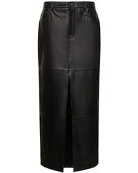 Reformation - Veda Tazz Leather Maxi Skirt - Lyst