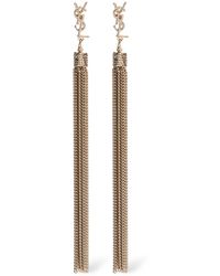 Saint Laurent - Loulou Bo Chain Tassel Earrings - Lyst