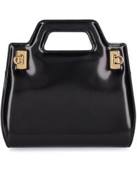 Ferragamo - Mini Wanda Leather Top Handle Bag - Lyst