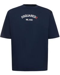 DSquared² - Milano Printed Cotton T-Shirt - Lyst