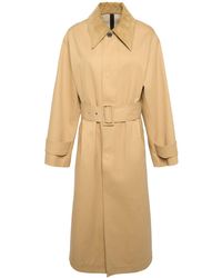 Ami Paris - コットンキャンバスベルテッドトレンチコート - Lyst