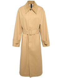 Ami Paris - Belted Mac Cotton Canvas Trench Coat - Lyst