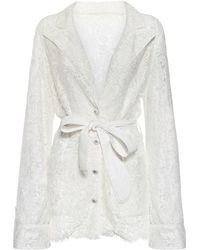 Dolce & Gabbana - Veste en dentelle à boutonnage simple - Lyst