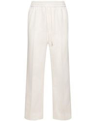 Brioni - Pantalones deportivos de algodón y lino - Lyst