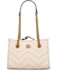 Gucci - Small Gg Marmont レザートートバッグ - Lyst