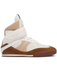 Chloé - Kick Leather-Trimmed High-Top Sneakers - Lyst