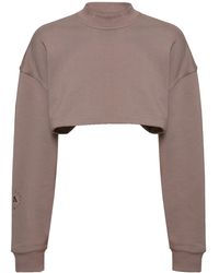 adidas By Stella McCartney - Sportswear Open-Back Crop Sweatshirt - Lyst
