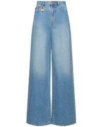 Zimmermann - Jeans Aus Baumwolldenim Mit Weitem Bein "crush" - Lyst