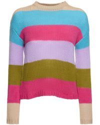 Weekend by Maxmara - Maglione in cashmere a righe palco - Lyst