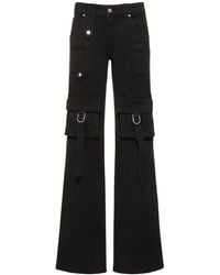 Blumarine - Denim Cargo Low Waist Straight Jeans - Lyst