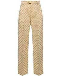 Gucci - gg Cotton & Linen Pants - Lyst