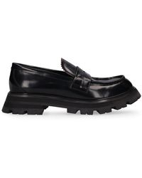 Alexander McQueen - 45mm Wander Brushed Leather Loafers - Lyst