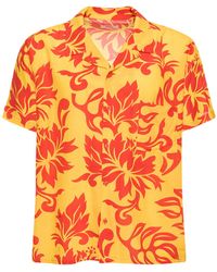 ERL - Floral Printed Short Sleeved Shirt - Lyst