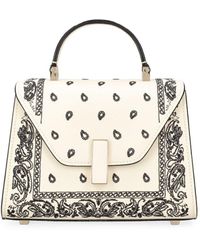 Valextra - Micro Iside Embroidered Top Handle Bag - Lyst