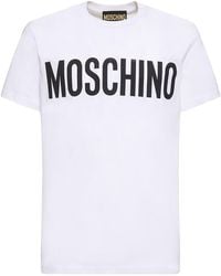 Moschino - T-shirt Aus Baumwolle Mit Logodruck - Lyst