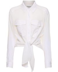 Isabel Marant - Nath Self-tie Cotton Shirt - Lyst