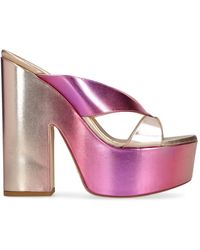Stuart Weitzman - 1mm Miami Metallic Leather Sandals - Lyst