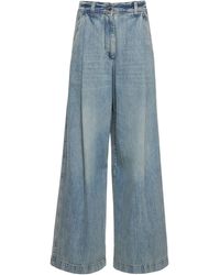 Brunello Cucinelli Denim Mid Waist Extra Wide Jeans - Blue