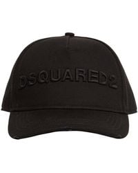 DSquared² - Logo Embroidered Cotton Gabardine Cap - Lyst