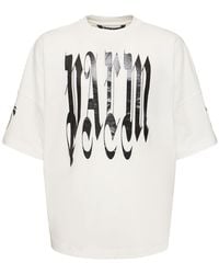 Palm Angels - Back Gothic Palm Cotton T-shirt - Lyst