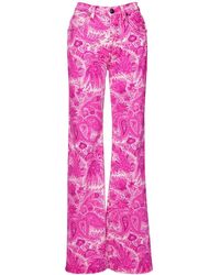 Etro Jeans Aus Baumwolldenim Mit Druck - Pink