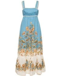 Zimmermann - Chintz Floral-print Ramie-voile Dress - Lyst
