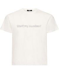 Jaded London - What's My Number? Printed Cotton T-shirt - Lyst