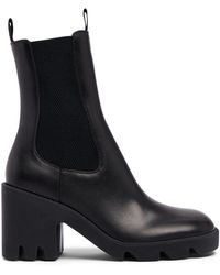 Burberry - 85mm Lf Stride Leather Chelsea Boots - Lyst