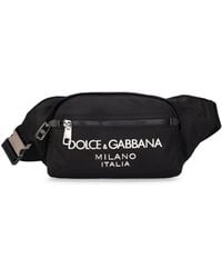 Dolce & Gabbana - Rubberized Logo Nylon Belt Bag - Lyst