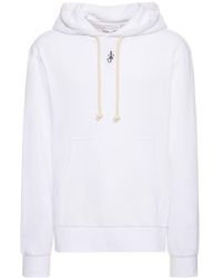 JW Anderson - Logo Embroidery Cotton & Silk Hoodie - Lyst