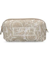 Versace - Neceser con logo jacquard - Lyst