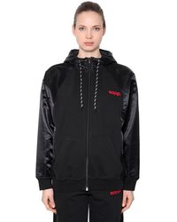 Alexander Wang Hoodie Aus Fleece Mit Zip - Schwarz