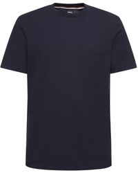 BOSS - Camiseta de algodón jersey con logo - Lyst