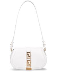 Versace - Petit sac porté épaule en cuir greca goddess - Lyst