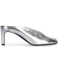 Jil Sander - 65Mm Metallic Leather Mule Pumps - Lyst