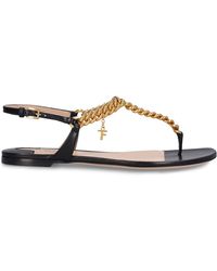 Tom Ford - 10Mm Zenith Leather & Chain Flat Sandals - Lyst