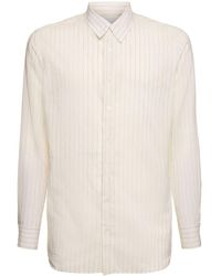 Lardini - Striped Cupro Blend Shirt - Lyst