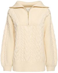 Varley - Daria Half Zip Cable Knit Sweater - Lyst