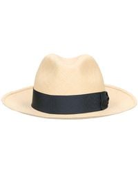 Borsalino - Amedeo 7.5cm Brim Straw Panama Hat - Lyst